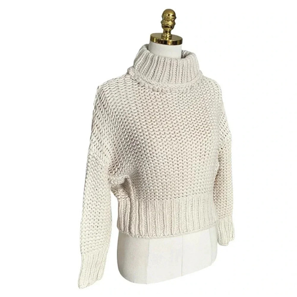 FREE PEOPLE | My Only Sunshine Cotton Blend Crew Neck Sweater in Neutral Size XS - Picture 10 of 14